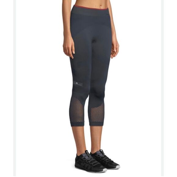 adidas by Stella McCartney Pants - Adidas x Stella McCartney Training Tights 3/4 Length Seamless Navy Size Small
